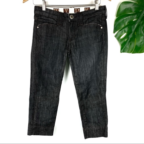 Saks 5th - MYNK hauteur black denim jean capris - Picture 1 of 7